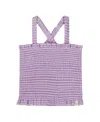Deux Par Deux Girls' Smocked Tank Top - Big Kid In Purple