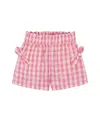 Deux Par Deux Girls' Smocked Waist Short With Knots - Little Kid