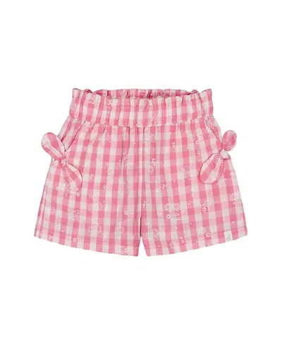 Deux Par Deux Girls' Smocked Waist Short With Knots - Little Kid