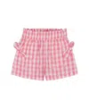 Deux Par Deux Girls' Smocked Waist Short With Knots - Little Kid