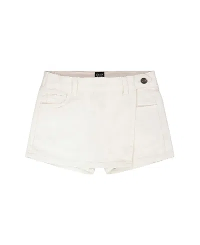 Deux Par Deux Girls' Soft Stretch Side Pocket Twill Skort - Big Kid In Multi