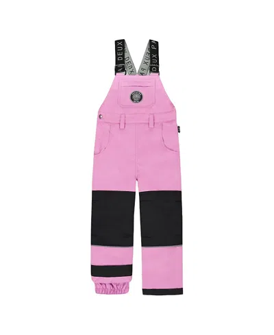 Deux Par Deux Girls' Solid Play Overall Snow Bib - Big Kid In Black