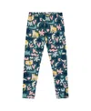 Deux Par Deux Stretch Jersey Leggings Cat In Blue