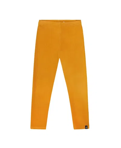 Deux Par Deux Girls' Super Soft Ribbed Leggings - Baby In Yellow