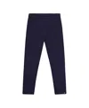 Deux Par Deux Ribbed Leggings In Blue