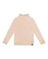 Deux Par Deux Super Soft Ribbed Mock Neck Top In Neutral