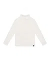Deux Par Deux Super Soft Ribbed Mock Neck Top In White