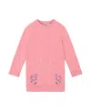 Deux Par Deux Super Soft Tunic Tee With Embroidered Pockets In Pink