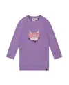 Deux Par Deux Super Softtunic Tee With Graphic In Purple