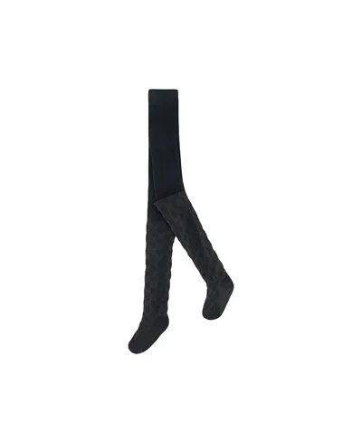 DEUX PAR DEUX DEUX PAR DEUX UNISEX TIGHTS WITH BOW JACQUARD RED