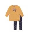 Deux Par Deux Girls' Tunic And Leggings Set - Baby In Multi