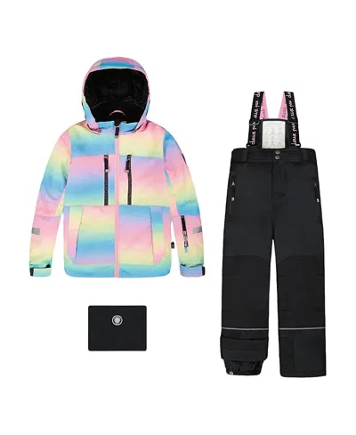DEUX PAR DEUX DEUX PAR DEUX GIRLS' TWO-PIECE TEKNIK SNOWSUIT GRADIENT - BIG KID