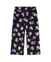 Deux Par Deux Wide Leg Fleece Pants In Black