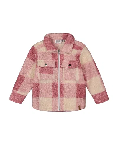 DEUX PAR DEUX DEUX PAR DEUX GIRLS' ZIPPED PLAID OVERSHIRT - BIG KID