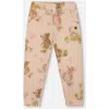 Deux Par Deux Glittering French Terry Sweatpants Teddy Bear In Multi