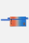 Deux Par Deux Gradient Practical Double-compartment Pencil Case In Blue And Orange Gradient