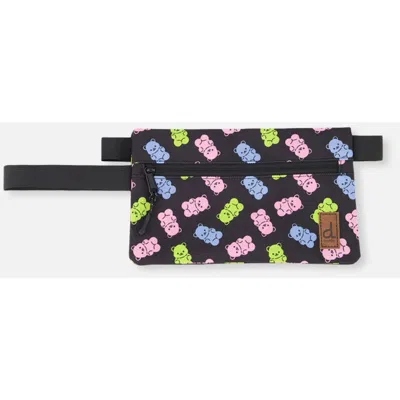 Deux Par Deux Kids'  Gummy Bears Organized Pencil Case In Black Printed Gummy Bears