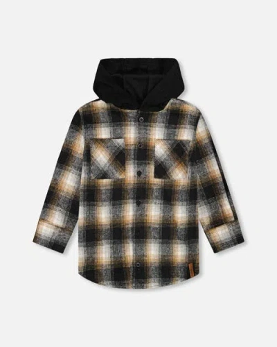 DEUX PAR DEUX DEUX PAR DEUX HOODED POLAR FLEECE OVERSHIRT WITH HOOD
