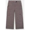 Deux Par Deux Jacquard Knit Flare Pants With Houndstooth In Black