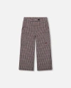 Deux Par Deux Jacquard Knit Flare Pants With Houndstooth In Black