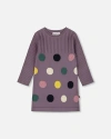 Deux Par Deux Jacquard Sweater Dress With Polka Dot In Multi