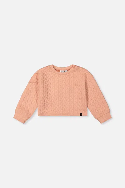 Deux Par Deux Kids' Jacquard Sweatshirt Pink