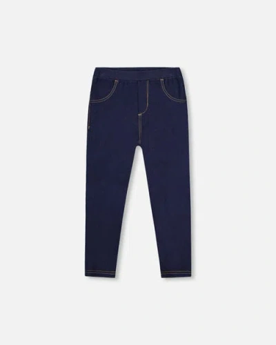 Deux Par Deux Kids'  Jeggings In Blue