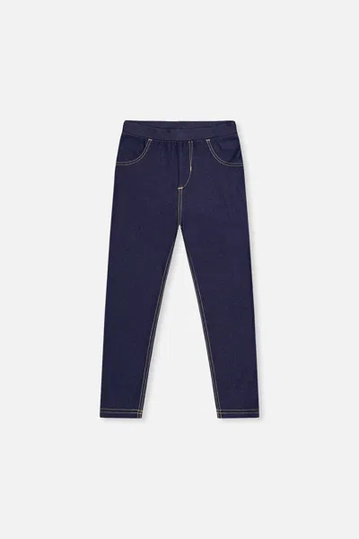 Deux Par Deux Kids' Baby Jeggings Navy Blue Denim In Multi
