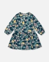 Deux Par Deux Jersey Dress Cat In Multi