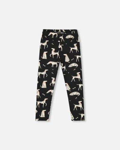 DEUX PAR DEUX DEUX PAR DEUX JERSEY LEGGINGS WITH DALMATIANS