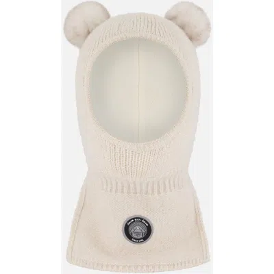 Deux Par Deux Kids Gender Inclusive Knit Balaclava In White