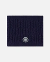 Deux Par Deux Kids Gender Inclusive Lined Winter Neckwarmer In Blue