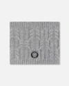 Deux Par Deux Kids Gender Inclusive Lined Winter Neckwarmer In Gray
