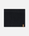 Deux Par Deux Kids Gender Inclusive Mid-season Knit Neck Warmer In Black