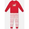 Deux Par Deux Kids Gender Inclusive Organic Cotton Two-piece Pajama Set In Red