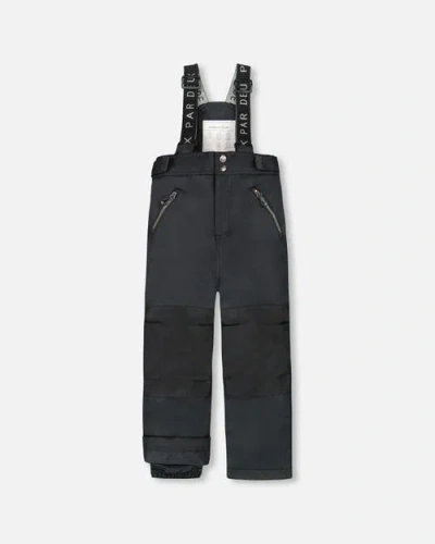 Deux Par Deux Kids Gender Inclusive Solid Play Snow Pants In Black