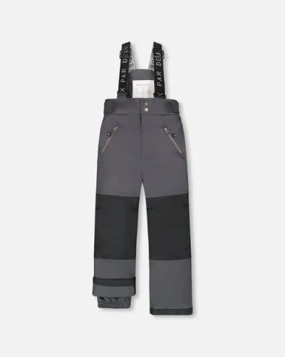 Deux Par Deux Kids Gender Inclusive Solid Play Snow Pants In Gray