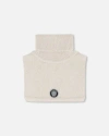 Deux Par Deux Kids Gender Inclusive Turtleneck Neckwarmer In White