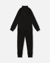 Deux Par Deux Kids Gender Inclusive Two-piece Thermal Underwear Set In Black
