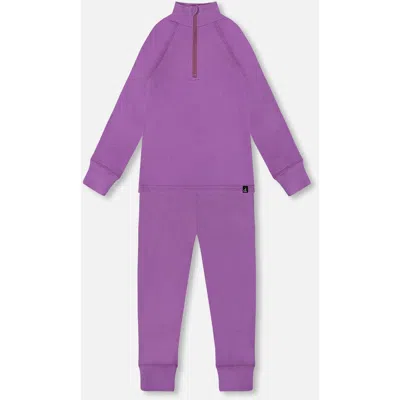 DEUX PAR DEUX DEUX PAR DEUX KIDS GENDER INCLUSIVE TWO-PIECE THERMAL UNDERWEAR SET