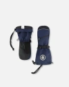 Deux Par Deux Kids Gender Inclusive Winter Mittens Teknik In Blue