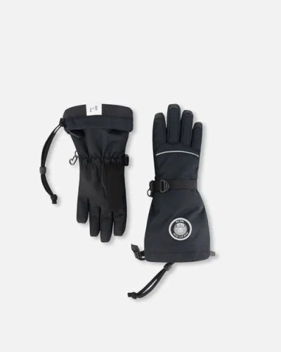 Deux Par Deux Kids Gender Inclusive Winter Teknik Gloves In Black