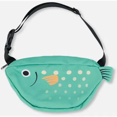 Deux Par Deux Kids Unisex Fish Fanny Pack Green