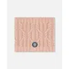 Deux Par Deux Kids Unisex Knit Neckwarmer Light Pink In Silver Pink