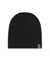 Deux Par Deux Kids Unisex Solid Beanie Hat- Little Kid, Big Kid In Black
