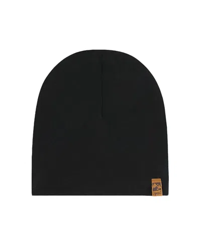 Deux Par Deux Kids Unisex Solid Beanie Hat- Little Kid, Big Kid In Black