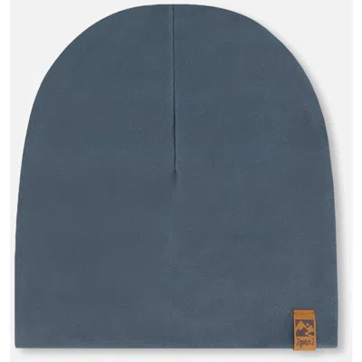 Deux Par Deux Kids Unisex Solid Beanie Hat Dark Grey