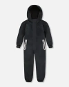 Deux Par Deux Kids Unisex Solid Mid-season One-piece Outerwear Black In Black