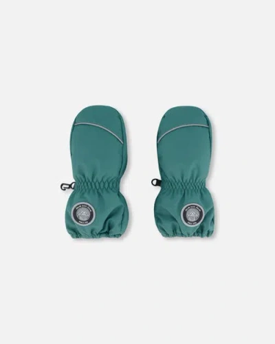 Deux Par Deux Kids Unisex Solid Mittens Sage Green In Sagebrush Green