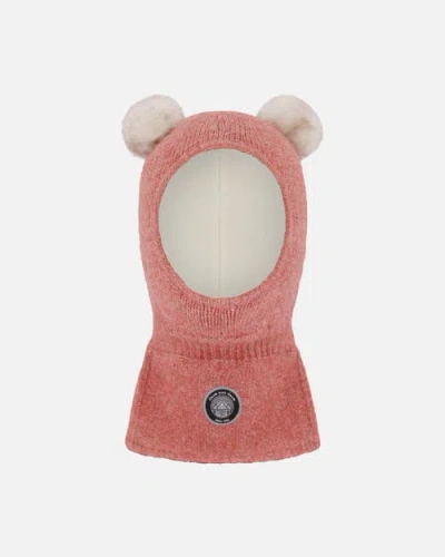 Deux Par Deux Babies'  Knit Balaclava In Brown